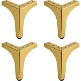 Uravas Store Dekor 17 cm Gold Altın 4 Adet Set Metal Mobilya Ayağı Dayanıklı Ayak Tasarım Koltuk Sehpa Tv Ünitesi
