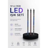 Uravas Store Dekoratif Ortam Aydınlatması Rgb LED 10’lu Çubuk Seti