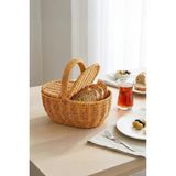 Uravas Store Digithome Oval Hasır Rattan Mini Kulplu Sepet - BB6069