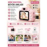Uravas Store Dijital Fotoğraf Makinesi 2.0 Inç Ekran 1080P Çözünürlük Sd Kart Destekli Pembe - 80-1600 Iso