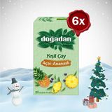 Uravas Store Dogadan Yılbaşı Paketi Yeşil Çay Açai Ananaslı Bardak Poşet Çay x 6