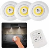 Uravas Store Dolap Işığı Mutfak Rafı Işığı Uzaktan Kumandalı 3 Lü Spot LED Lamba