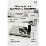 Uravas Store Drenajlı Gri Bulaşıklık Tezgah Üstü Tabak Bardak Kurutma Mutfak Düzenleyici