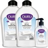 Uravas Store Duru Beyaz Sabun Kokulu Sıvı Sabun 1,5+1,5+300ML