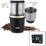 Uravas Store Elektrikli Gold Kahve - Baharat Öğütücü Makine 2pcs Çelik Öğütme Hazne=2 Bıçaklı - 4 Bıçaklı 100GR Hazne 200W SCM-2982 (5047)