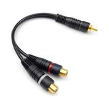 Uravas Store Elektromer 1 Rca Erkek 2 Rca Dişi 25 cm Anfi Y Kablo