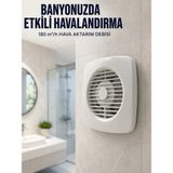 Uravas Store Ev Tipi Dekoratif Aspiratör 16 W 180 M³/h Banyo Mutfak Wc Havalandırma Çözümü - Lisinya
