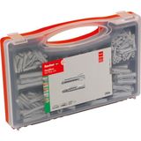 Uravas Store Fischer Red-Box Ux/sx Plus, Dübel Kutusu, 160 Evrensel Dübel, Ux & 130 Genişletme Dübelleri Sx Plus, Önceden Sınıflandırılmış Dübel Seti, Çok Sayıda Yapı Malzemesi ve Sabitleme Için