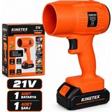 Uravas Store Fön Model Şarjlı Hava Üfleyici Fan Körük 21V - 220-240V Toz-Kar-Mangal Üfle - Pet Kurut Üfleme KTX-3463 (5528)