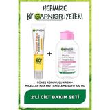 Uravas Store Garnier 100ML Micellar Makyaj Temizleme Suyu + C Vitamini Parlak Yüz Güneş Kremi Görünmez Doku, Pktgrnmcllrmtmsycvtprlygnskrmgrndk