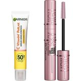 Uravas Store Garnier C Vitamini Günlük Uv Korumalı Güneş Yüz Kremi SPF50 Görünmez Doku 40ML & Maybelline New York Lash Sensational Sky High Maskara