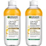 Uravas Store Garnier Çift Fazlı Micellar Kusursuz Makyaj Temizleme Suyu 400 ml x 2 Adet