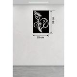 Uravas Store Geleneksel Çiçek Desenli Ahşap Duvar Tablosu - 25X35 cm Lazer Kesim Dekoratif Pano