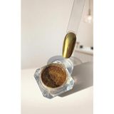 Uravas Store Gold Tırnak Krom Tozu Aplikatörlü Krom Inci Tozu Metalik Altın WN-103