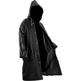 Uravas Store Hafif Taşınabilir Yağmurluk, Tekrar Kullanılabilir Unisex Yağmurluk,uzun Panço Kadın Erkek Açık Ceketler Kapüşonlu Yağmurluk Eva Kumaş Yürüyüş, Kamp, Bisiklet Için En Iyisi, Siyah, One Size