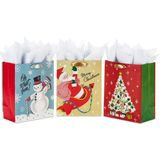 Uravas Store Hallmark Kağıt Mendil ile Vintage Noel Hediye Çantası Paketi