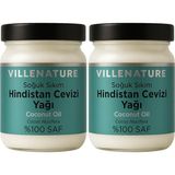 Uravas Store Hindistan Cevizi Yağı, %100 Saf ve Katkısız, Soğuk Sıkım, Haricen Kullanım, 210ML, 2'li Set, Doğal Bitkisel Yağ, Cam Şişe