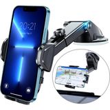 Uravas Store Hocerlu Araç Cep Telefonu Tutucu, Ultra Sağlam Araç Cep Telefonu Tutucu, Gösterge Paneli ve Ön Cam Için Vantuz, Çok Yönlü Silikon Darbeye Dayanıklı, 360° Dönebilir, Tek Düğmeyle Çıkarma, 3,8 – 6,7 Inç