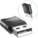 Uravas Store Hoco UA17 Dişi Type-C To Erkek USB Dönüştürücü Çevirici ADAPTÖR-(5775) - Siyah