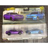 Uravas Store Hot Wheels Premium 2'li Paket 2018 Dodge Challenger Srt Demon / 2015 Dodge Charger Srt Ride On Toy Mini Araba 3+ Yaş Mor/mavi JHW47
