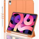 Uravas Store Imieet iPad Air 11 Inç Kılıf 2024 (6. Nesil), iPad Air 5. Nesil Kılıf 2022/4. Nesil Kılıf 2020 10,9 Inç Kalem Tutuculu, Üç Katlı Stand Akıllı Kılıf (Turuncu)
