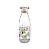 Uravas Store Inek Tasarımlı Sevimli Cam Suluk - Süt Şişesi 1000 ml - --