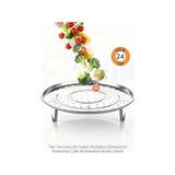 Uravas Store Inox Çelik Ayaklı Buharlı Pişirme Aparatı - 24 cm Çok Amaçlı Tencere Içi Haşlama Standı
