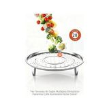 Uravas Store Inox Çelik Ayaklı Buharlı Pişirme Aparatı - 28 cm Çok Amaçlı Tencere Içi Haşlama Standı