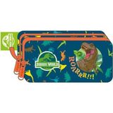 Uravas Store Jurassic World Kalem Çantası, Iki Bölmeli, 9 x 6,5 x 18 Cm, Renkli