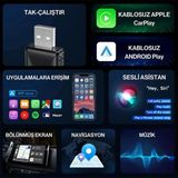 Uravas Store Kablosuz Carplay & Android Auto Adaptörü - Apple ve Android Cihazlar Için Evrensel Wireless Carplay Çevirici