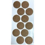 Uravas Store Kahverengi 12 Adet 4cm Yuvarlak Yapışkanlı Sandalye, Masa, Koltuk Altı Parke Koruma Keçesi