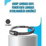 Uravas Store Kamp Lambası Kafa Feneri Kafa Lambası Ayarlanabilir Sensörlü Şarjlı