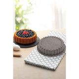 Uravas Store Karbon Çelik 22 cm Yuvarlak Dilimli Tart Turta Kek Kalıbı CIN803KHV