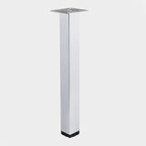Uravas Store Kare Tablalı Krom Gümüş 71 cm Metal Sehpa Masa Ayağı Dayanıklı Mobilya Destek Ayakları Ayak Modeli