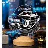 Uravas Store Klasik Bmw E30 Cabrio, Bmw Logolu Hediye 3D LED Lamba, Bmw Hayranına Hediye