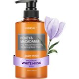 Uravas Store Kundal Yoğun Nemlendirici Vücut Yıkama Jeli Honey&macadamia Pure Body Wash 500ML (White Musk) - 500 ml