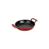 Uravas Store Lava Döküm Yuvarlak Kulplu Yumurta Sahanı Tava, 16 Cm, Siyah