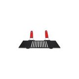 Uravas Store Lava Metal Döküm Mangal Izgarası, Çift Silikon Kulplu, 40 x 25 x 0.7 cm