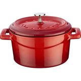 Uravas Store Lava Metal Döküm Mini Tencere, 10 Cm, 0.35 L Hacim, Kırmızı