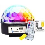 Uravas Store Ledx GM-0803B Sihirli LED Dönen Disko Topu Hoparlör Kablosuz Usb/mp3/bluetooth Kumandalı 360 Derece