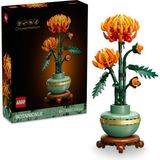 Uravas Store LEGO Botanicals Krizantem 10368 – Yetişkinler Için Altın Şeritli ve Ahşap Görünümlü Kaide Üzerinde Pastel Yeşil Saksı Içeren Dekoratif Çiçek Modeli Yapım Seti, Sevgililer Günü Hediye Fikri (278 Parça)