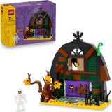 Uravas Store LEGO Cadılar Bayramı Ahırı Çocuklar Için Iskelet Minifigürlü Yapım Oyuncağı, 8 Yaş ve Üzeri Erkek ve Kız Çocuklar Için Hediye 40721