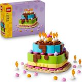 Uravas Store LEGO Doğum Günü Pastası 40815 – 7 Yaş ve Üzeri Kız ve Erkek Çocuklar Için 10 Adet Mum Içeren Dekoratif Masa Süsü Yaratıcı Oyuncak Yapım Seti, Çocuklar Için Doğum Günü Hediyesi Fikri (219 Parça)