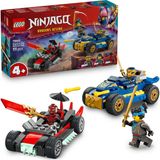 Uravas Store LEGO Nınjago Rogue ile Drix Yarış Arabası Düellosu, 111 Parça, Ninja Savaşçıları, Eğitici Yapım Seti, Aksiyon Oyuncağı, 71840