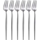 Uravas Store Limon ve Fondü Çatalı Seti, Gümüş Renk, 6 Parça, Çelik, 13 Cm,