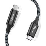 Uravas Store Livx Action Thunderbolt 4 Type C Kablo 100 W Pd Şarj 1.8 Metre 40 Gbps Veri ve Görüntü Aktarım Kablosu Örgülü Kablo TH02