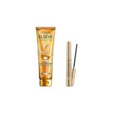 Uravas Store L’oréal Paris Telescopic Maskara - Siyah & Elseve Mucizevi Yağ Saç Güzelleştirici Krem 150 ml - Her Saç Tipi Makyaj Seti