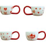 Uravas Store Love Kalp Seramik Kahve Kupası BM-2387