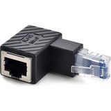 Uravas Store Lunatic 3752 RJ45 Dişi Erkek 90 Derece Cat Internet Ethernet Kablo Uç Çevirici Adaptör Dişi Erkek RJ45 Cat5 Cat6 Cat7 Uyumlu 90 Derece Çevirici Dönüştürücü Adaptör.