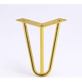 Uravas Store Martı 12 cm Gold Altın Metal Mobilya Ayağı Üçgen Modern Tasarım Koltuk Sehpa Masa Tv Ünitesi Uyumlu